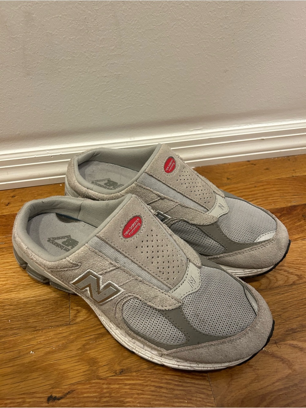 New Balance Light Grey Slip-On Athletic Sneakers
